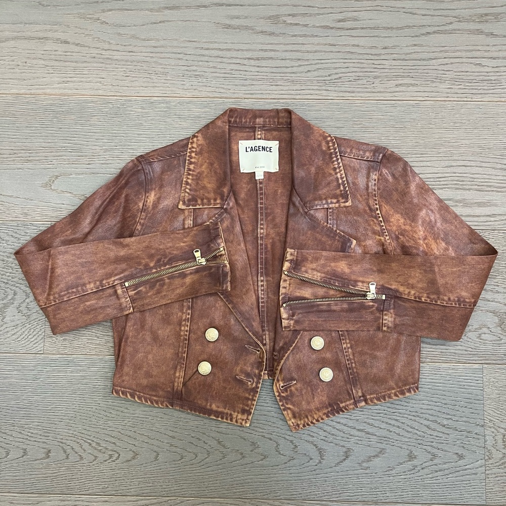 L'AGENCE Brown Women's Jacket - Picture 3 of 13